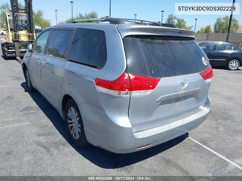 2013 Toyota Sienna Xle V6 8 Passenger VIN: 5TDYK3DC9DS302229 Lot: 40282589