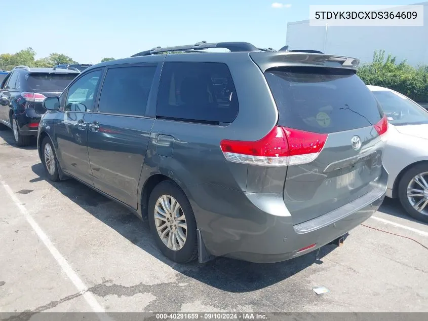 5TDYK3DCXDS364609 2013 Toyota Sienna Xle V6 8 Passenger