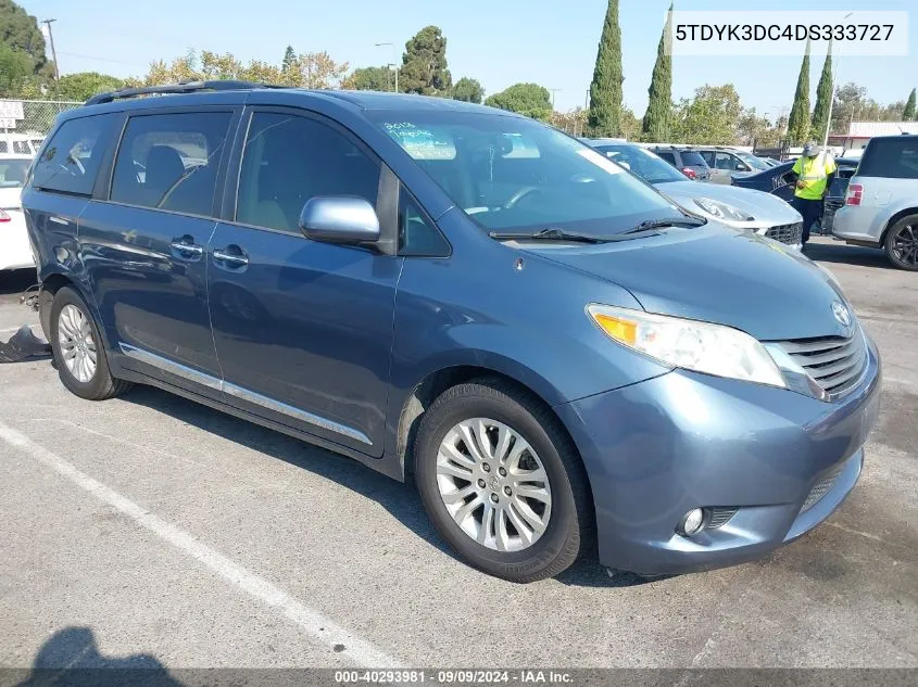 2013 Toyota Sienna Xle V6 8 Passenger VIN: 5TDYK3DC4DS333727 Lot: 40293981