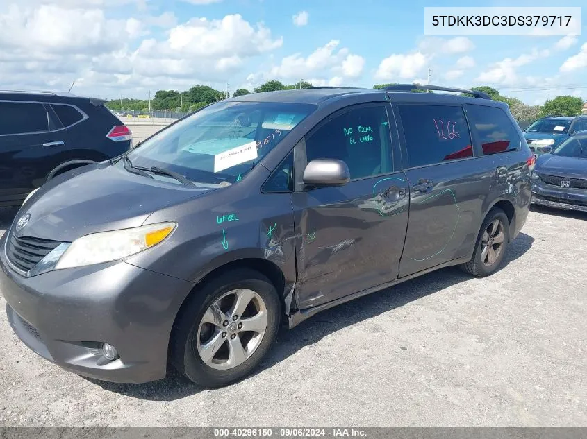 2013 Toyota Sienna Le V6 7 Passenger Auto Access Seat/Le V6 8 Passenger VIN: 5TDKK3DC3DS379717 Lot: 40296150