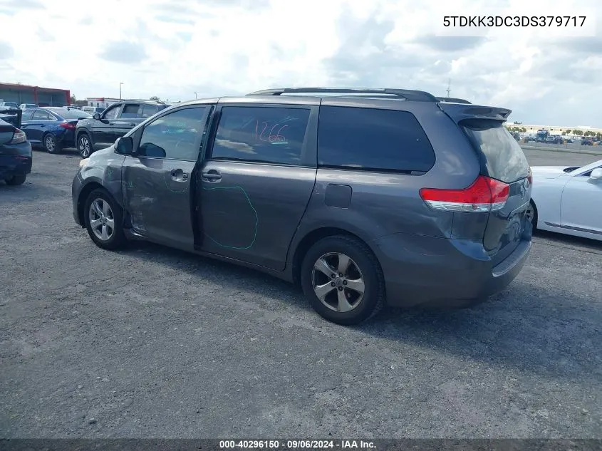 2013 Toyota Sienna Le V6 7 Passenger Auto Access Seat/Le V6 8 Passenger VIN: 5TDKK3DC3DS379717 Lot: 40296150