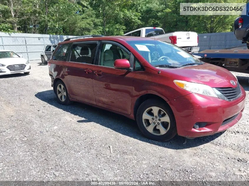 2013 Toyota Sienna Le V6 8 Passenger VIN: 5TDKK3DC6DS320466 Lot: 40299438