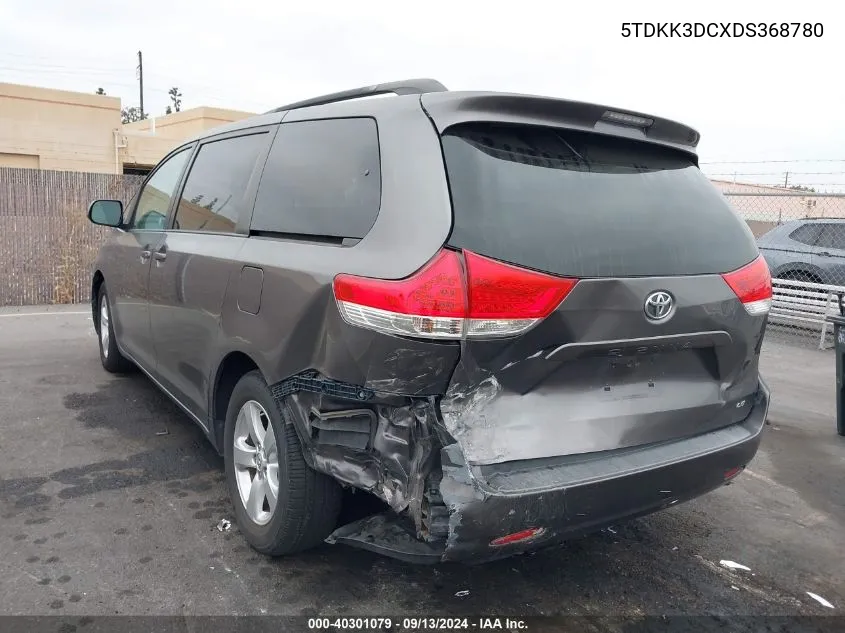 5TDKK3DCXDS368780 2013 Toyota Sienna Le V6 8 Passenger