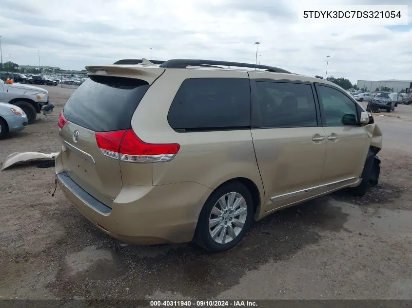 2013 Toyota Sienna Limited V6 7 Passenger VIN: 5TDYK3DC7DS321054 Lot: 40311940