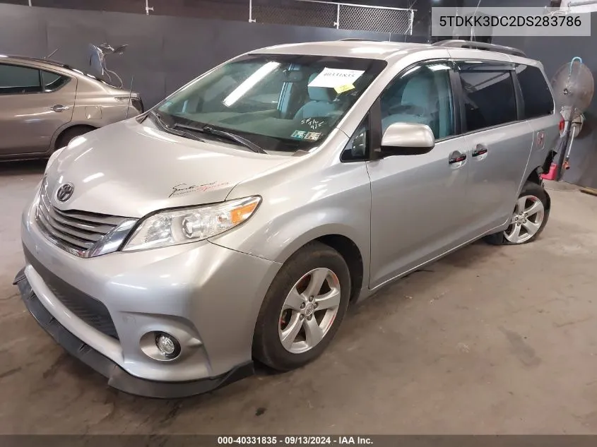 5TDKK3DC2DS283786 2013 Toyota Sienna Le V6 8 Passenger