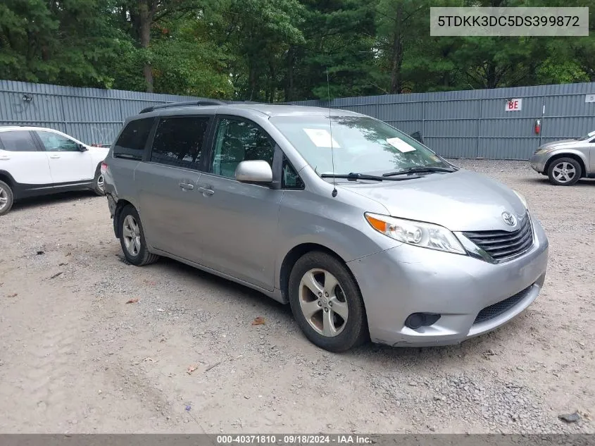 2013 Toyota Sienna Le V6 8 Passenger VIN: 5TDKK3DC5DS399872 Lot: 40371810