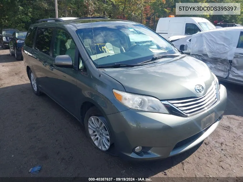 2013 Toyota Sienna Xle V6 8 Passenger VIN: 5TDYK3DC0DS395397 Lot: 40387637