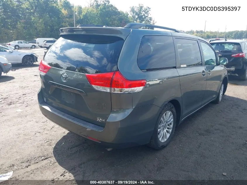 2013 Toyota Sienna Xle V6 8 Passenger VIN: 5TDYK3DC0DS395397 Lot: 40387637