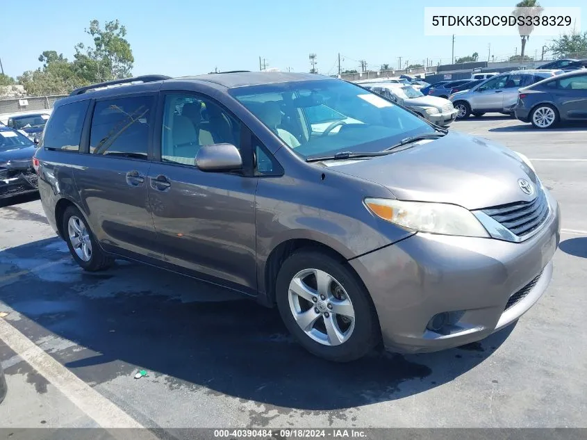 5TDKK3DC9DS338329 2013 Toyota Sienna Le V6 8 Passenger