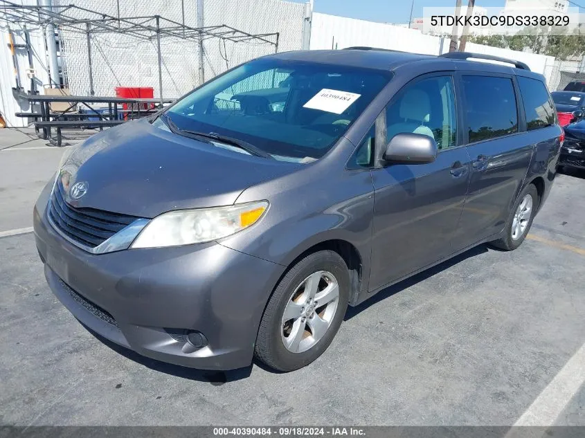 5TDKK3DC9DS338329 2013 Toyota Sienna Le V6 8 Passenger