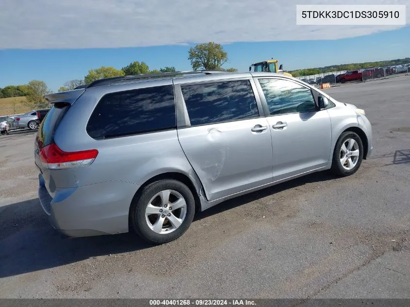 5TDKK3DC1DS305910 2013 Toyota Sienna Le