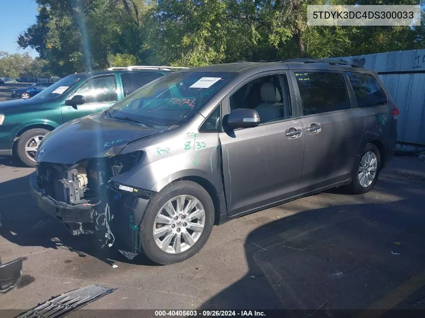 2013 Toyota Sienna Limited V6 7 Passenger VIN: 5TDYK3DC4DS300033 Lot: 40405603