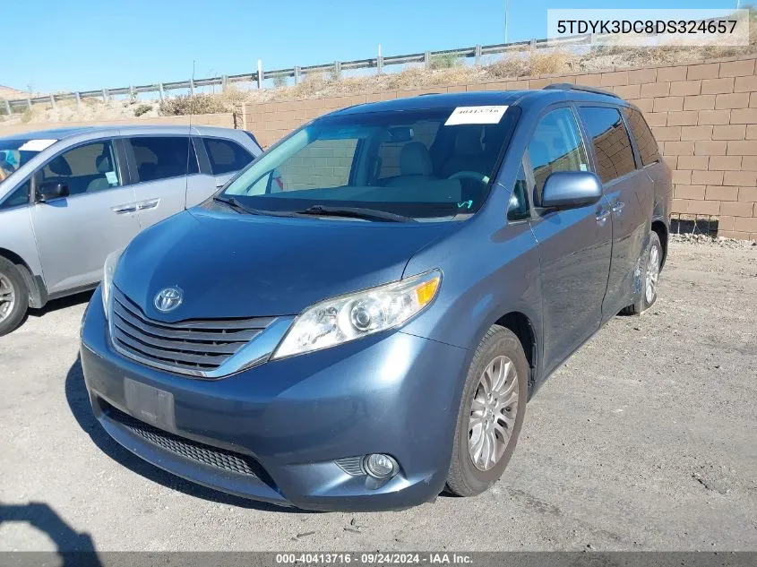 2013 Toyota Sienna Xle/Limited VIN: 5TDYK3DC8DS324657 Lot: 40413716