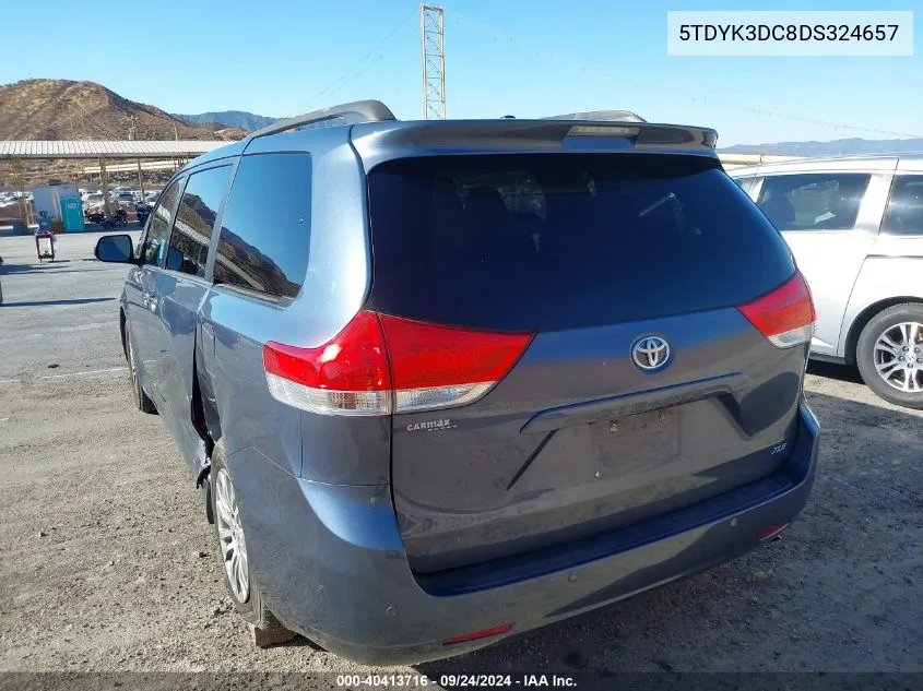 2013 Toyota Sienna Xle/Limited VIN: 5TDYK3DC8DS324657 Lot: 40413716