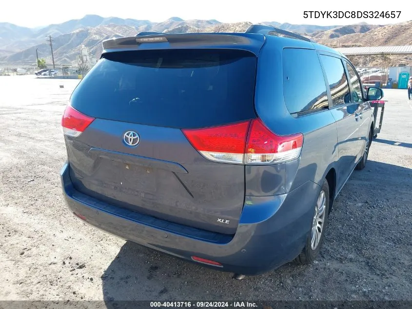 2013 Toyota Sienna Xle/Limited VIN: 5TDYK3DC8DS324657 Lot: 40413716