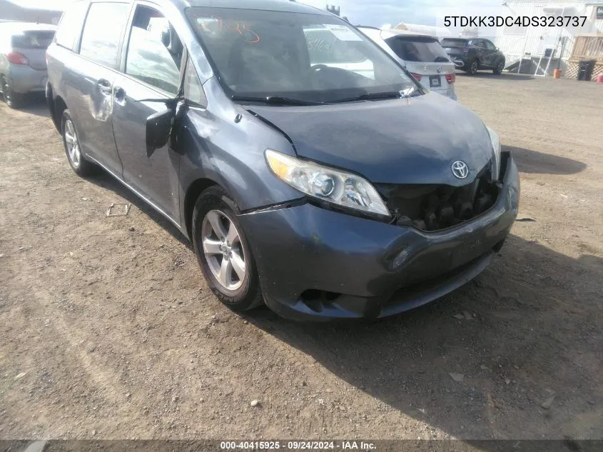 5TDKK3DC4DS323737 2013 Toyota Sienna Le V6 8 Passenger