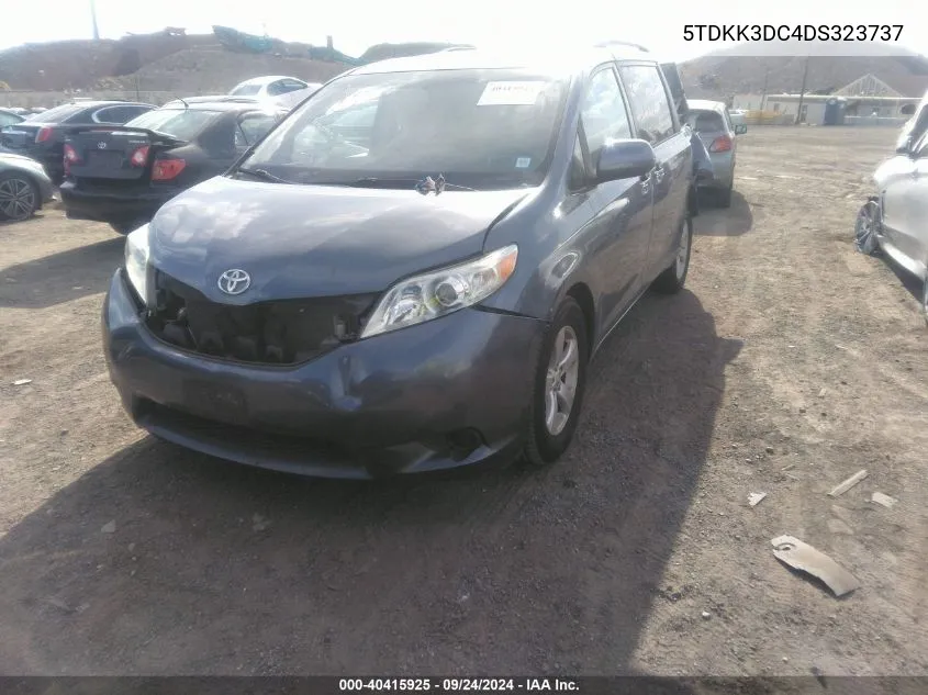 2013 Toyota Sienna Le V6 8 Passenger VIN: 5TDKK3DC4DS323737 Lot: 40415925