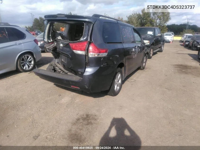 5TDKK3DC4DS323737 2013 Toyota Sienna Le V6 8 Passenger