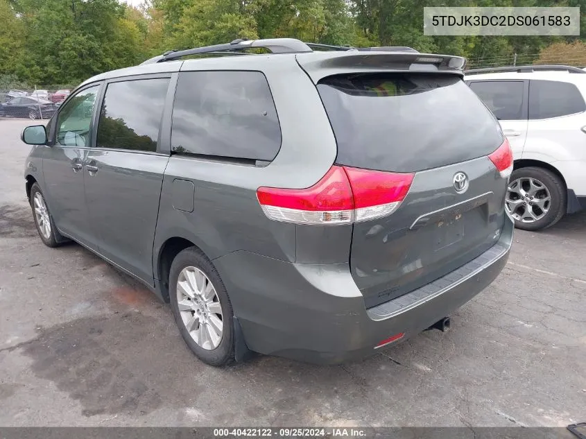 2013 Toyota Sienna Le 7 Passenger VIN: 5TDJK3DC2DS061583 Lot: 40422122