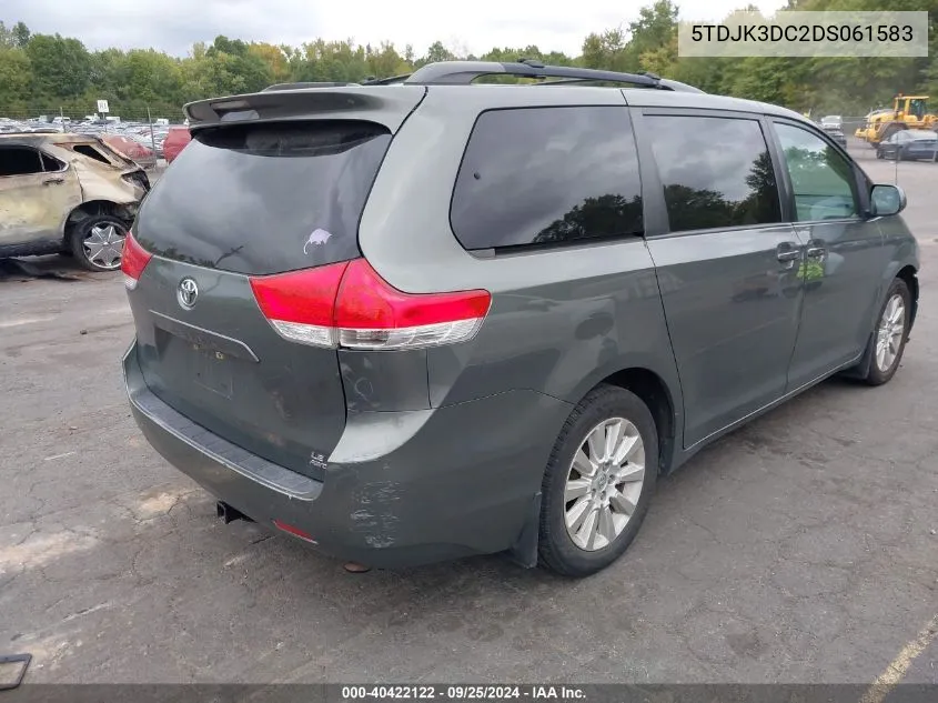 2013 Toyota Sienna Le 7 Passenger VIN: 5TDJK3DC2DS061583 Lot: 40422122