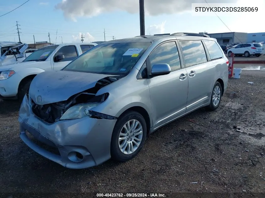 5TDYK3DC3DS285069 2013 Toyota Sienna Xle V6 8 Passenger