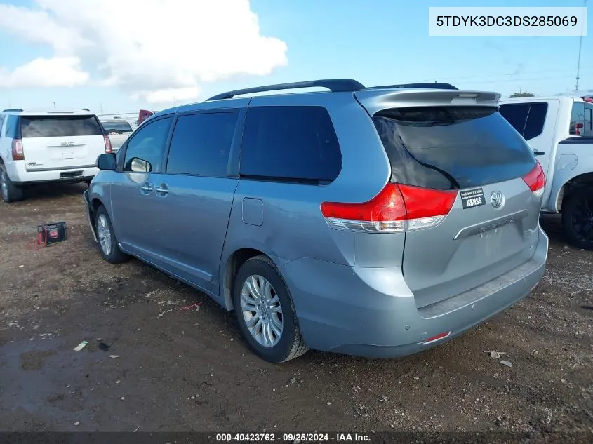 5TDYK3DC3DS285069 2013 Toyota Sienna Xle V6 8 Passenger