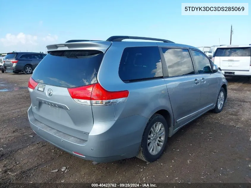 5TDYK3DC3DS285069 2013 Toyota Sienna Xle V6 8 Passenger