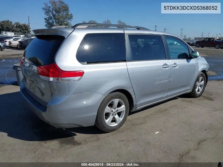 2013 Toyota Sienna Le V6 8 Passenger VIN: 5TDKK3DCXDS368052 Lot: 40429015