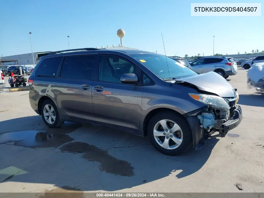 2013 Toyota Sienna Le V6 8 Passenger VIN: 5TDKK3DC9DS404507 Lot: 40441434