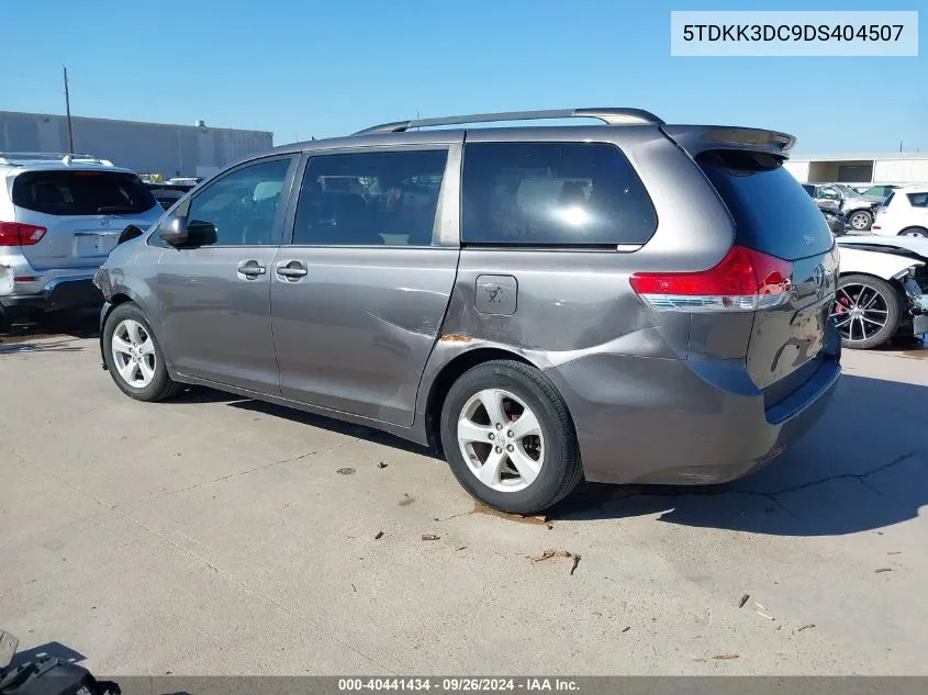 2013 Toyota Sienna Le V6 8 Passenger VIN: 5TDKK3DC9DS404507 Lot: 40441434