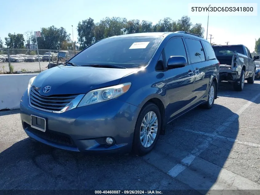 5TDYK3DC6DS341800 2013 Toyota Sienna Xle V6 8 Passenger