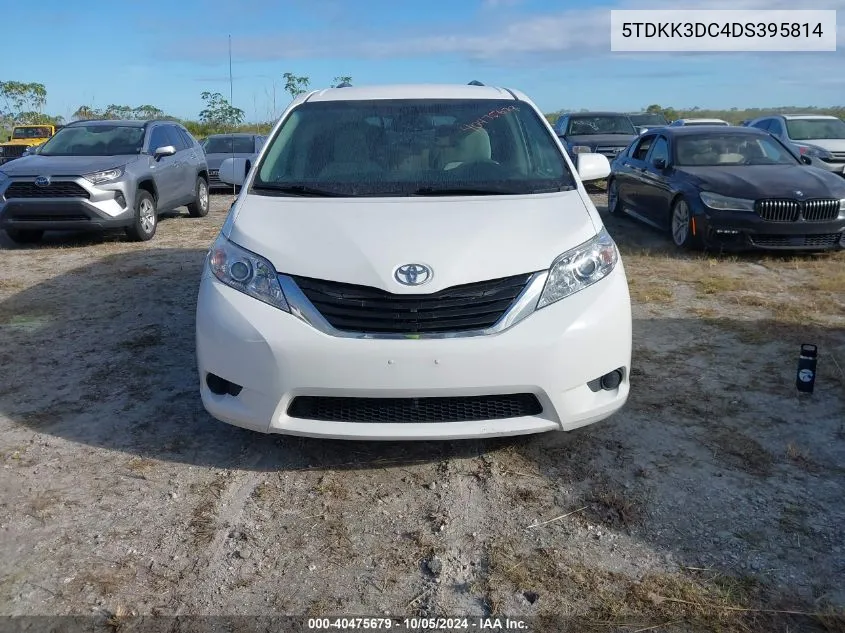 2013 Toyota Sienna Le V6 8 Passenger VIN: 5TDKK3DC4DS395814 Lot: 40475679