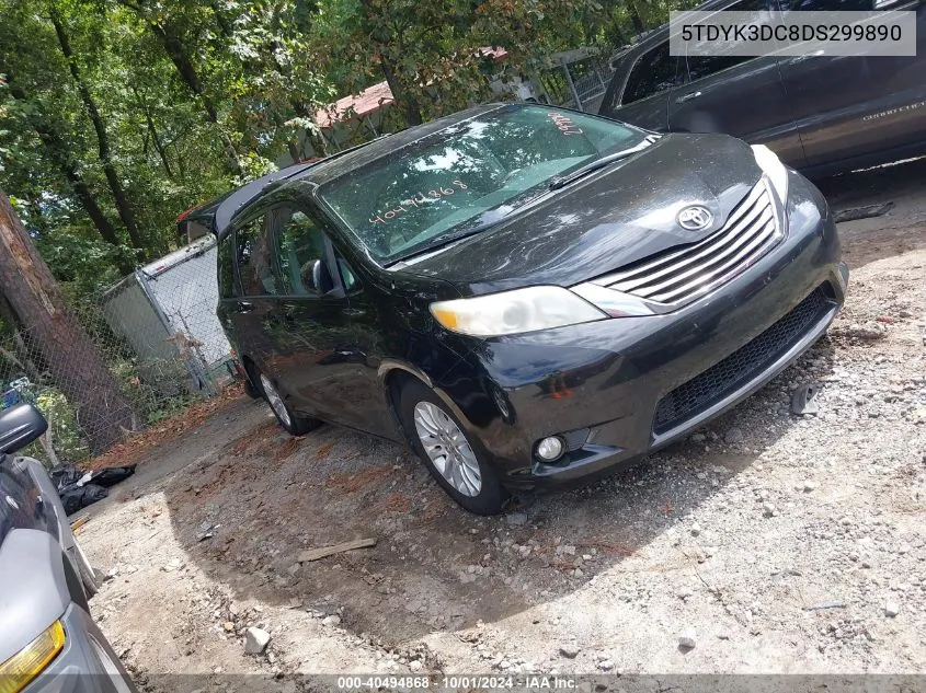 5TDYK3DC8DS299890 2013 Toyota Sienna Xle V6 8 Passenger