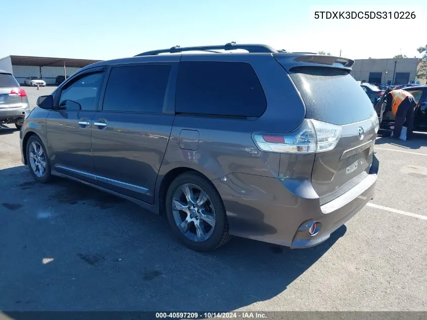 5TDXK3DC5DS310226 2013 Toyota Sienna Se 8 Passenger