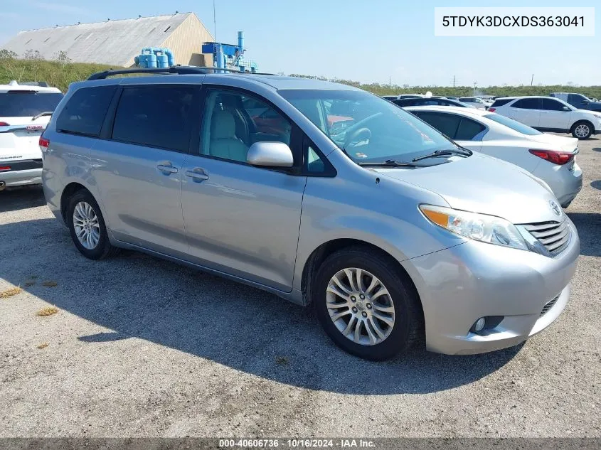 5TDYK3DCXDS363041 2013 Toyota Sienna Xle V6 8 Passenger