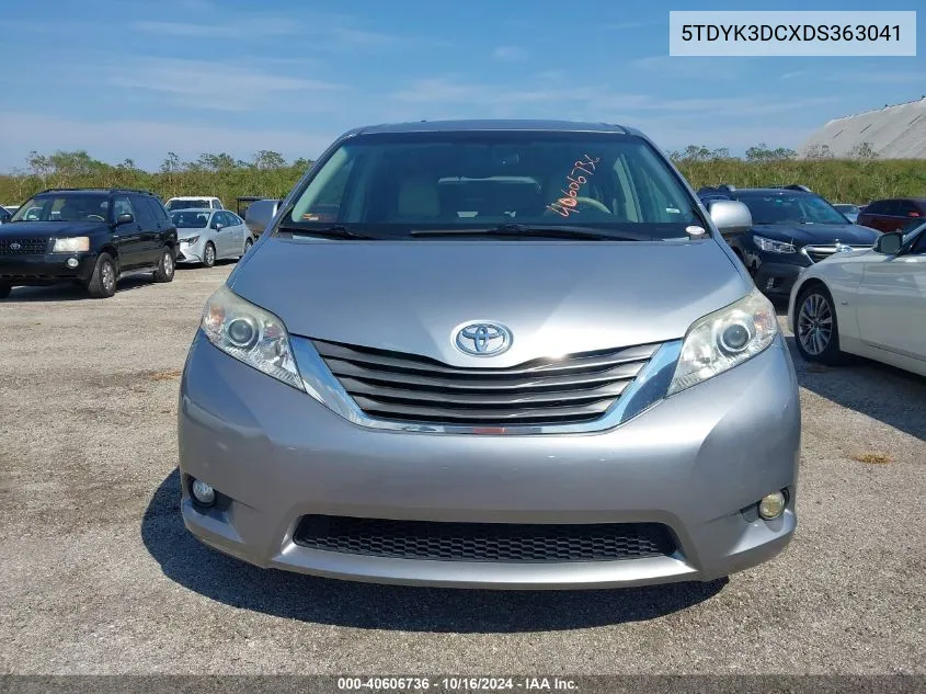 5TDYK3DCXDS363041 2013 Toyota Sienna Xle V6 8 Passenger