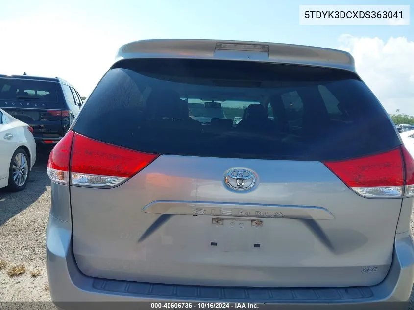 5TDYK3DCXDS363041 2013 Toyota Sienna Xle V6 8 Passenger