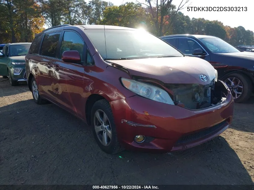 2013 Toyota Sienna Le V6 8 Passenger VIN: 5TDKK3DC2DS303213 Lot: 40627956