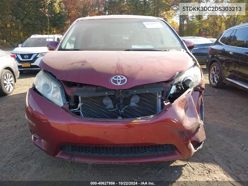 5TDKK3DC2DS303213 2013 Toyota Sienna Le V6 8 Passenger