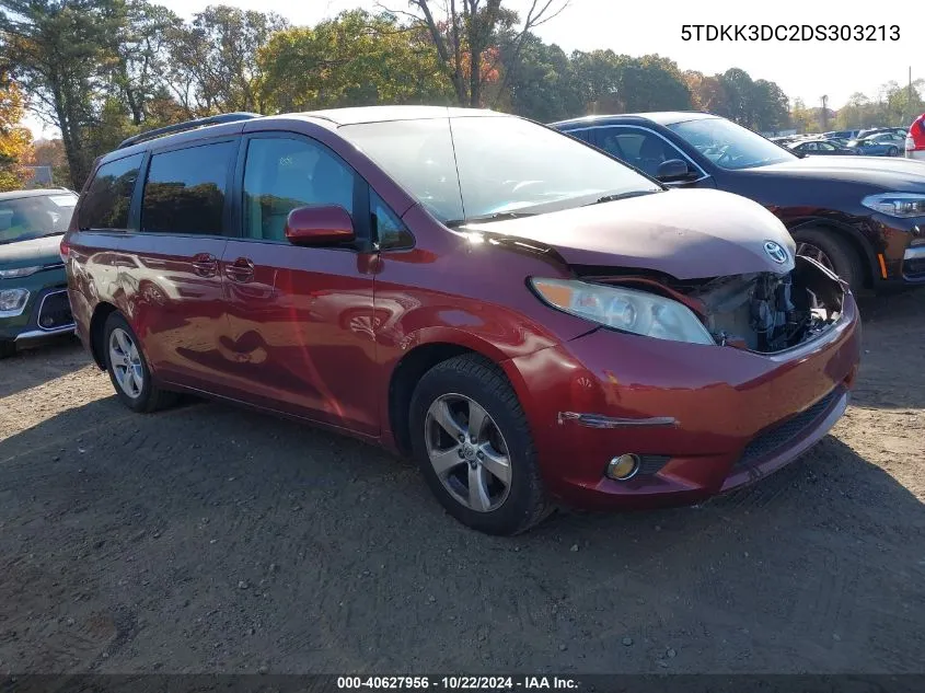 2013 Toyota Sienna Le V6 8 Passenger VIN: 5TDKK3DC2DS303213 Lot: 40627956