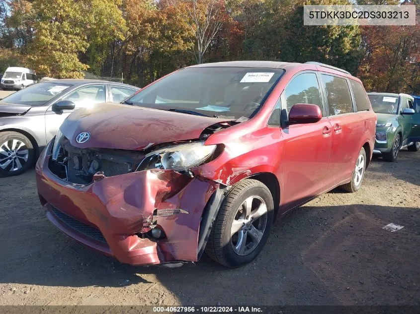 5TDKK3DC2DS303213 2013 Toyota Sienna Le V6 8 Passenger