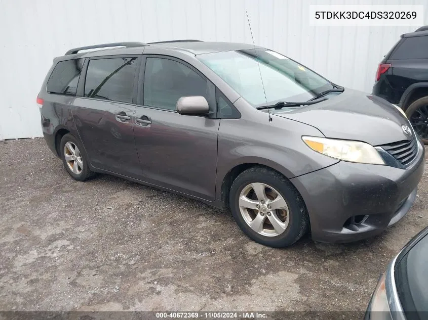 5TDKK3DC4DS320269 2013 Toyota Sienna Le V6 8 Passenger