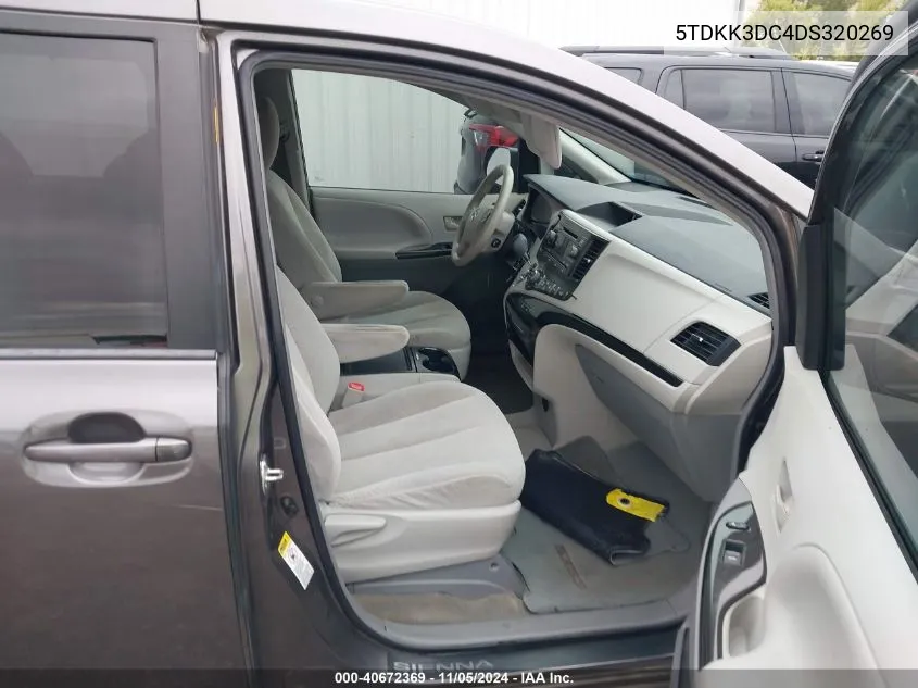 5TDKK3DC4DS320269 2013 Toyota Sienna Le V6 8 Passenger