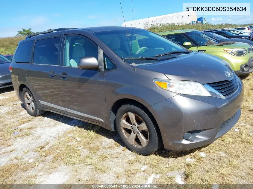 5TDKK3DC6DS354634 2013 Toyota Sienna Le V6 8 Passenger