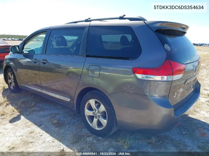 5TDKK3DC6DS354634 2013 Toyota Sienna Le V6 8 Passenger