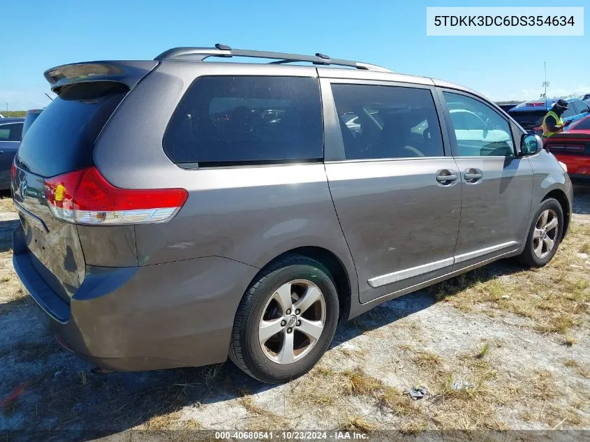 5TDKK3DC6DS354634 2013 Toyota Sienna Le V6 8 Passenger