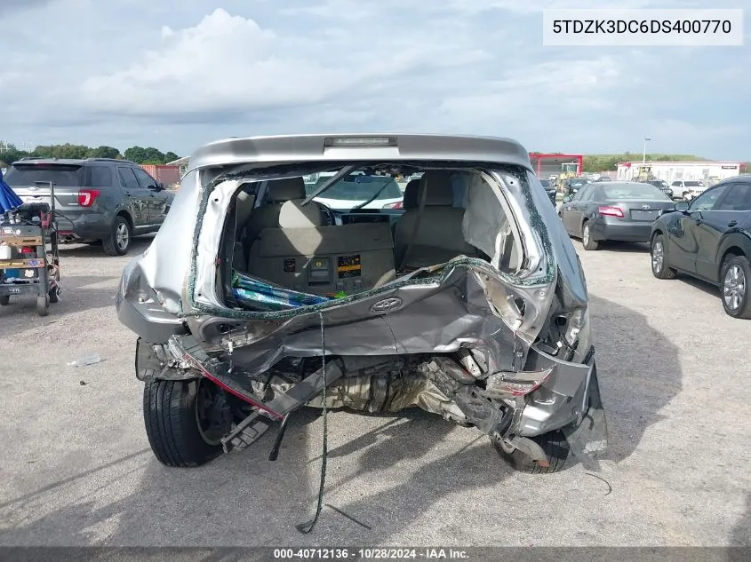 5TDZK3DC6DS400770 2013 Toyota Sienna L V6 7 Passenger