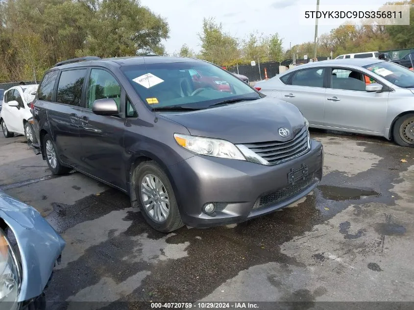 2013 Toyota Sienna Xle V6 8 Passenger VIN: 5TDYK3DC9DS356811 Lot: 40720759