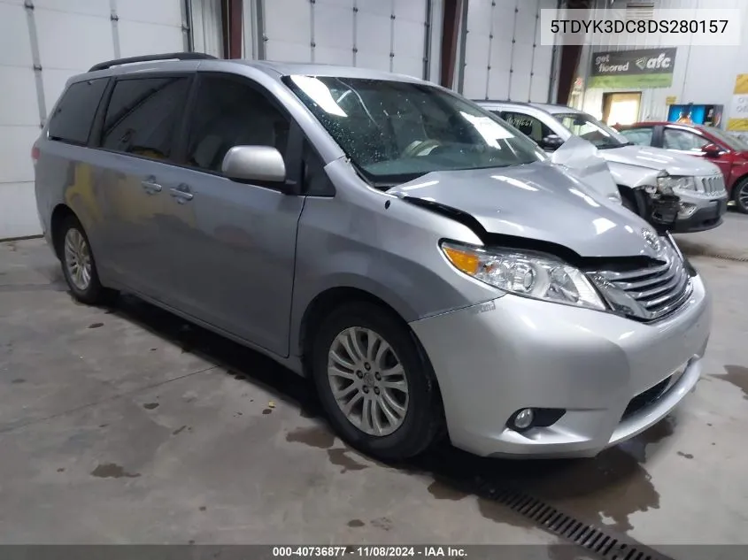 2013 Toyota Sienna Xle V6 8 Passenger VIN: 5TDYK3DC8DS280157 Lot: 40736877