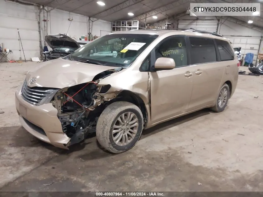 2013 Toyota Sienna Xle V6 8 Passenger VIN: 5TDYK3DC9DS304448 Lot: 40807964